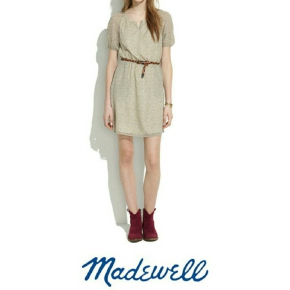 Madewell Silk Mini Dress Cream size 6 - Picture 2 of 5